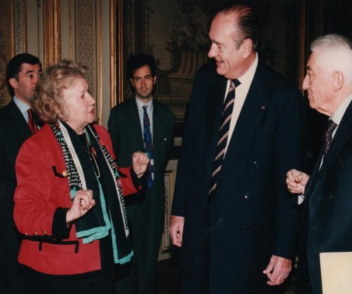 Mady de la Giraudière et Jacques Chirac à l'Elysée