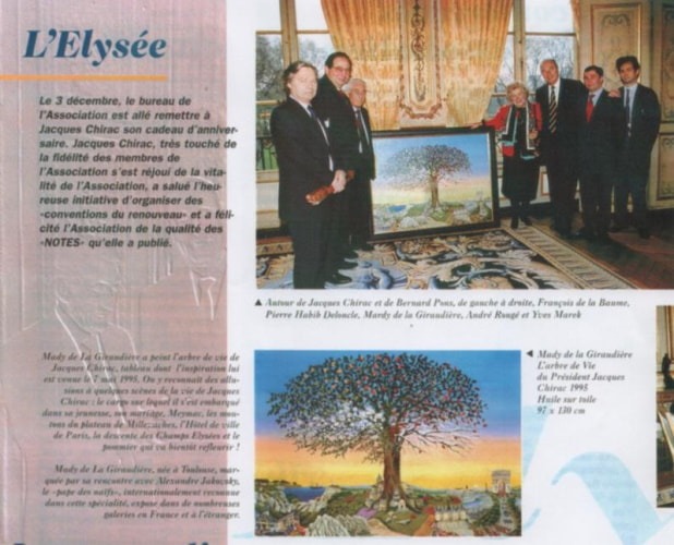 Article de presse pour l'anniversaire de Jacques Chirac à l'Elysée