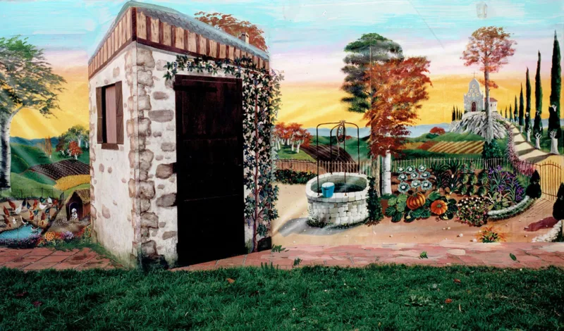 Décors de la pièce de théâtre Poil de Carotte, jouée à Lourdes en 1997