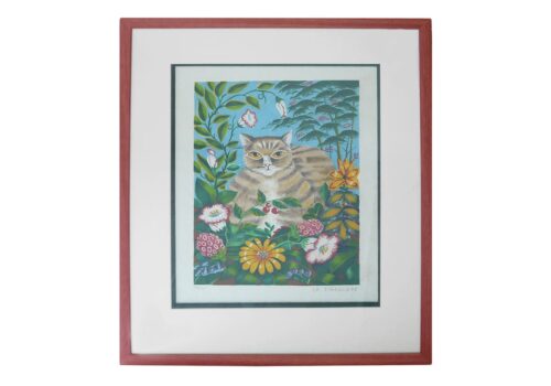 Lithographie du chat Mathilde - Chin Meng